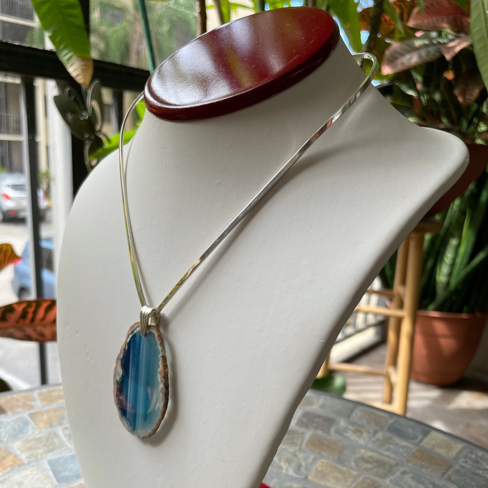 Agate Sterling Silver Pendant - Picture 4 of 10